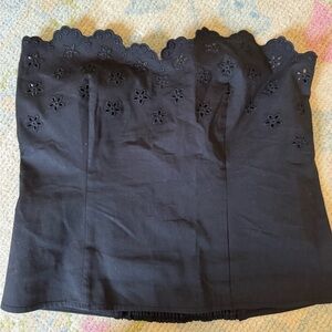 Frankie’s bikinis twilight embroidered corset top